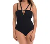 Amoressa Double Strap One Piece Swimsuit In Amo Black In Black