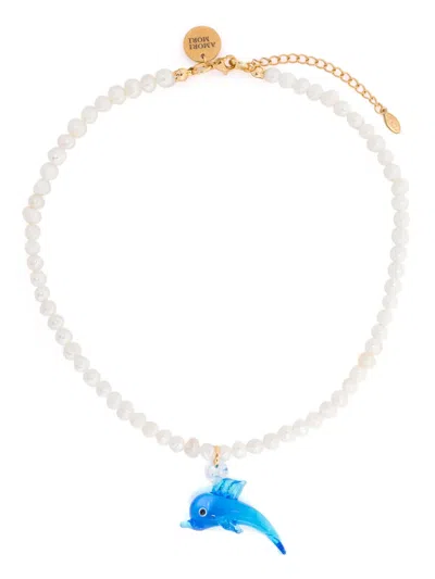 Amori Mori Delfino Perla Necklace In Gold