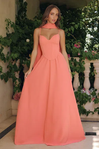 Amoris T711 Formal Long Prom A Line Dress In Blue