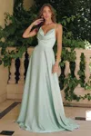 Amoris T714 Long Formal A Line Prom Dress In Blue