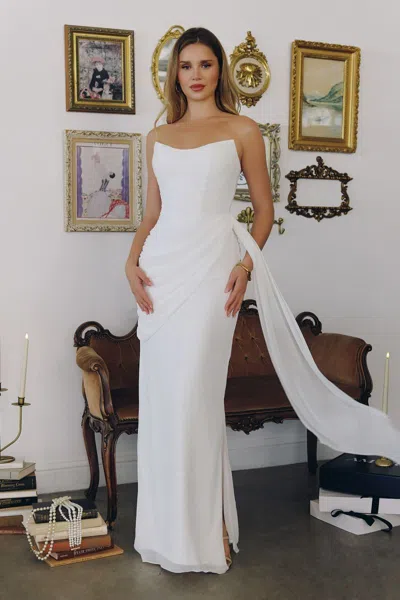Amoris T726w Long Fitted Wedding Bridal Gown In White