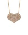 Amorium 18k Over Silver Cz Heart Necklace