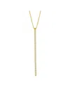 Amorium 18k Over Silver Cz Line Necklace