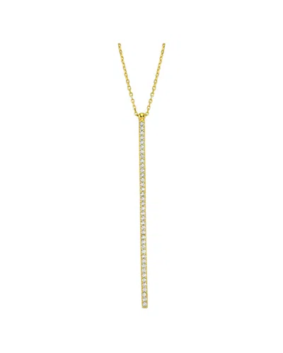 Amorium 18k Over Silver Cz Line Necklace