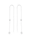 Amorium 18k Over Silver Cz Threader Earrings