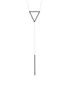 Amorium 18k Over Silver Cz Triangle Line Necklace