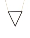 Amorium 18k Rose Gold Plated Cz Triangle Necklace