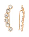 Amorium 18k Rose Gold Plated Cz Ear Cuff