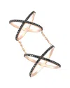 Amorium 18k Rose Gold Plated Cz X Ring