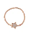 Amorium 18k Rose Gold Vermeil Cz Chain Ring