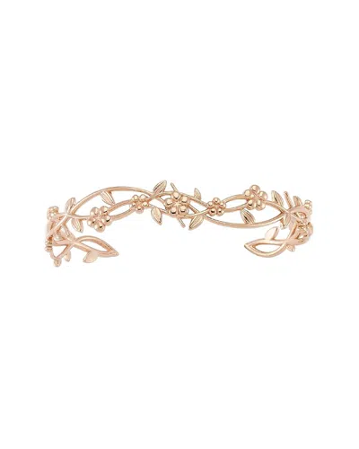 Amorium 18k Rose Gold Vermeil Cz Cherry Blossom Bracelet