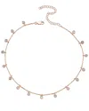 Amorium Plated Cz Carina Choker Necklace