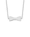 Amorium Silver Cz Bow Tie Necklace