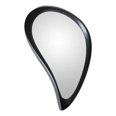 Pre-owned Amorph Inc. Wella Sculptural Wall Mirror Black Stain Ash Wood By Amorph