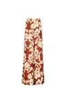 Amotea Carol In Flowerd Burgundy Viscose In Burgundy