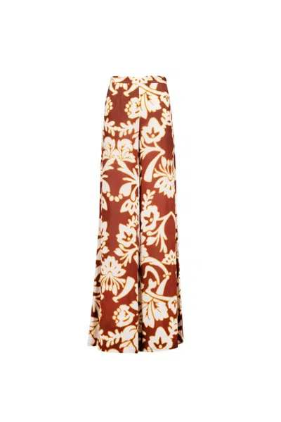 Amotea Carol In Flowerd Burgundy Viscose