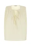 Amotea Cream Cotton Akiko Top In Yellow