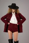 Amotea Donna In Burgundy Suede In Burgundy