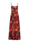 AMOTEA EUGENIE IN RED LEOPARD PRINT WITH STONES