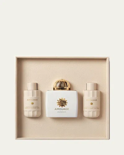 Amouage Gift Of Kings Honour Woman Set In White