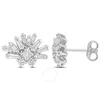 AMOUR AMOUR 1 1/10CT TDW TAPERS AND ROUND-SHAPED DIAMONDS SEMI-ASTRAL EARRINGS IN 14K WHITE GOLD