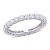 Amour 1 1/2 Ct Dew Created Moissanite Eternity Ring In 10k White Gold In White