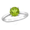 AMOUR AMOUR 1 1/2CT TGW PERIDOT SOLITAIRE RING IN STERLING SILVER