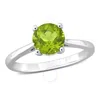 Amour 1 1/2ct Tgw Peridot Solitaire Ring In Sterling Silver In White