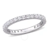 Amour 1 1/3 Ct Tgw White Topaz Eternity Ring In 10k White Gold In White