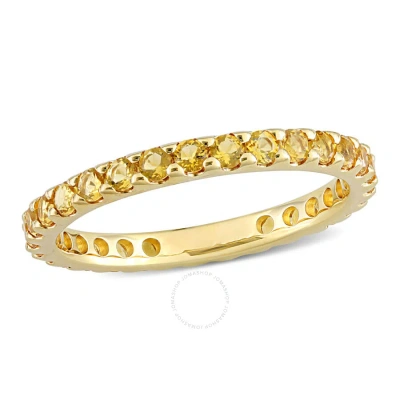 Amour 1 1/5 Ct Tgw Citrine Eternity Ring In 10k Yellow Gold