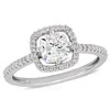 AMOUR AMOUR 1 1/5 CT TW CUSHION-CUT DIAMOND FLOATING HALO ENGAGEMENT RING IN 14K WHITE GOLD