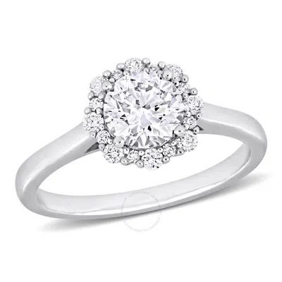 Amour 1 1/5 Ct Tw Diamond Engagement Ring In 14k White Gold