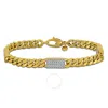 Amour 1 1/6 Ct Tgw Cubic Zirconia Curb Link Bracelet In 14k Two Tone Gold - 7.5 In In Two Tone