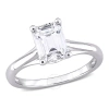 AMOUR AMOUR 1 3/4 CT DEW EMERALD CUT CREATED MOISSANITE SOLITAIRE RING IN 10K WHITE GOLD