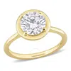 AMOUR AMOUR 1 4/5 CT DEW CREATED MOISSANITE ENGAGEMENT RING IN 10K YELLOW GOLD