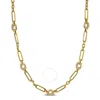 Amour 1 4/5 Ct Tgw Cubic Zirconia Link Necklace In 14k Yellow Gold - 18 In In Yellow
