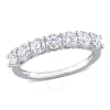 AMOUR AMOUR 1 CT DEW CREATED MOISSANITE ANNIVERSARY BAND IN STERLING SILVER