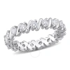 AMOUR AMOUR 1 CT DEW CREATED MOISSANITE ETERNITY BAND IN STERLING SILVER