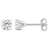 Amour Sterling Silver 1 Ct Tgw Created White Moissanite Stud Earrings In White