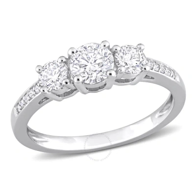 Amour 1 Ct Tdw Diamond Three-stone Engagement Ring In Platinum In White