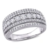Amour 1 Ct Tw Diamond 4-row Anniversary Band In 10k White Gold In White