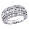 AMOUR AMOUR 1 CT TW DIAMOND 4-ROW ANNIVERSARY BAND IN 10K WHITE GOLD