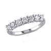 Amour 1 Ct Tw Diamond Anniversary Band In 14k White Gold In Gold / White