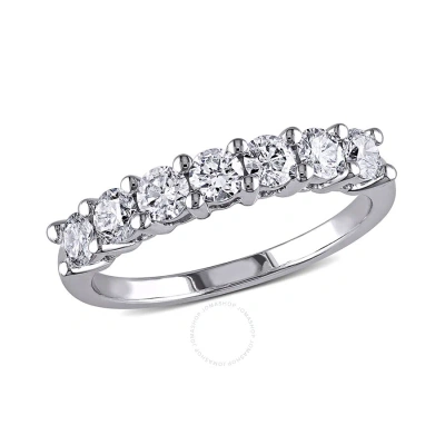 Amour 1 Ct Tw Diamond Anniversary Band In 14k White Gold In Gold / White