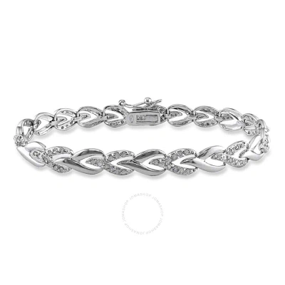 Amour 1 Ct Tw Diamond Bracelet In Sterling Silver In Metallic