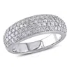 Amour 1 Ct Tw Diamond Dome Eternity Ring In 10k White Gold In White