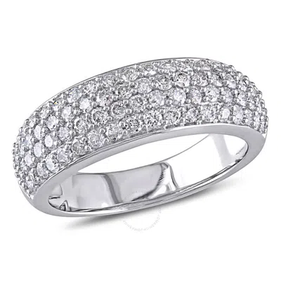 Amour 1 Ct Tw Diamond Dome Eternity Ring In 10k White Gold