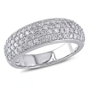 Amour 1 Ct Tw Diamond Dome Eternity Ring In 10k White Gold In White