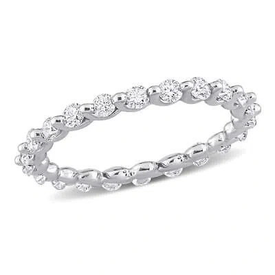Pre-owned Amour 1 Ct Tw Diamond Eternity Band In Platinum In White