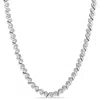 Amour 1 Ct Tw Diamond Tennis Necklace In Sterling Silver In White